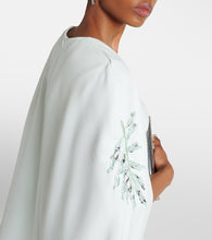Safiyaa Mattia embellished caped  gown
