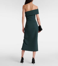 Safiyaa Opal asymmetric crêpe midi dress