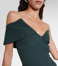 Safiyaa Opal asymmetric crêpe midi dress