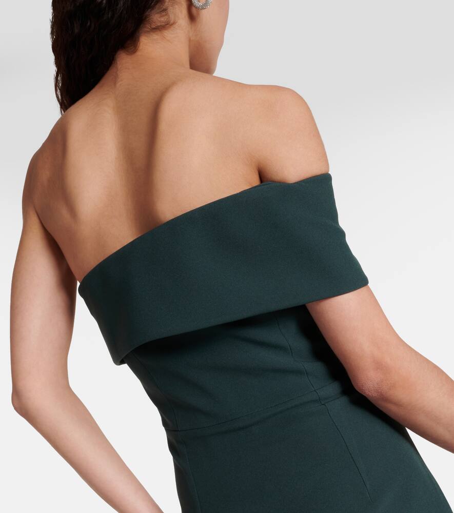 Safiyaa Opal asymmetric crêpe midi dress