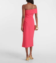 Safiyaa Opal off-shoulder crêpe midi dress