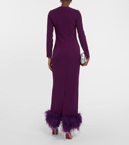 Safiyaa Paignita embellished crêpe gown