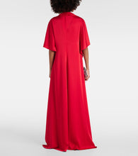 Safiyaa Reda gathered satin gown