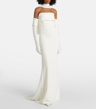 Safiyaa Roshana sash  gown with gloves