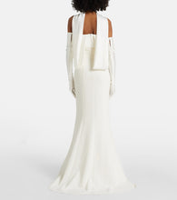 Safiyaa Roshana sash  gown with gloves