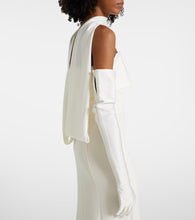 Safiyaa Roshana sash  gown with gloves