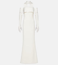Safiyaa Roshana sash  gown with gloves. Safiyaa Roshana 腰带礼服配手套