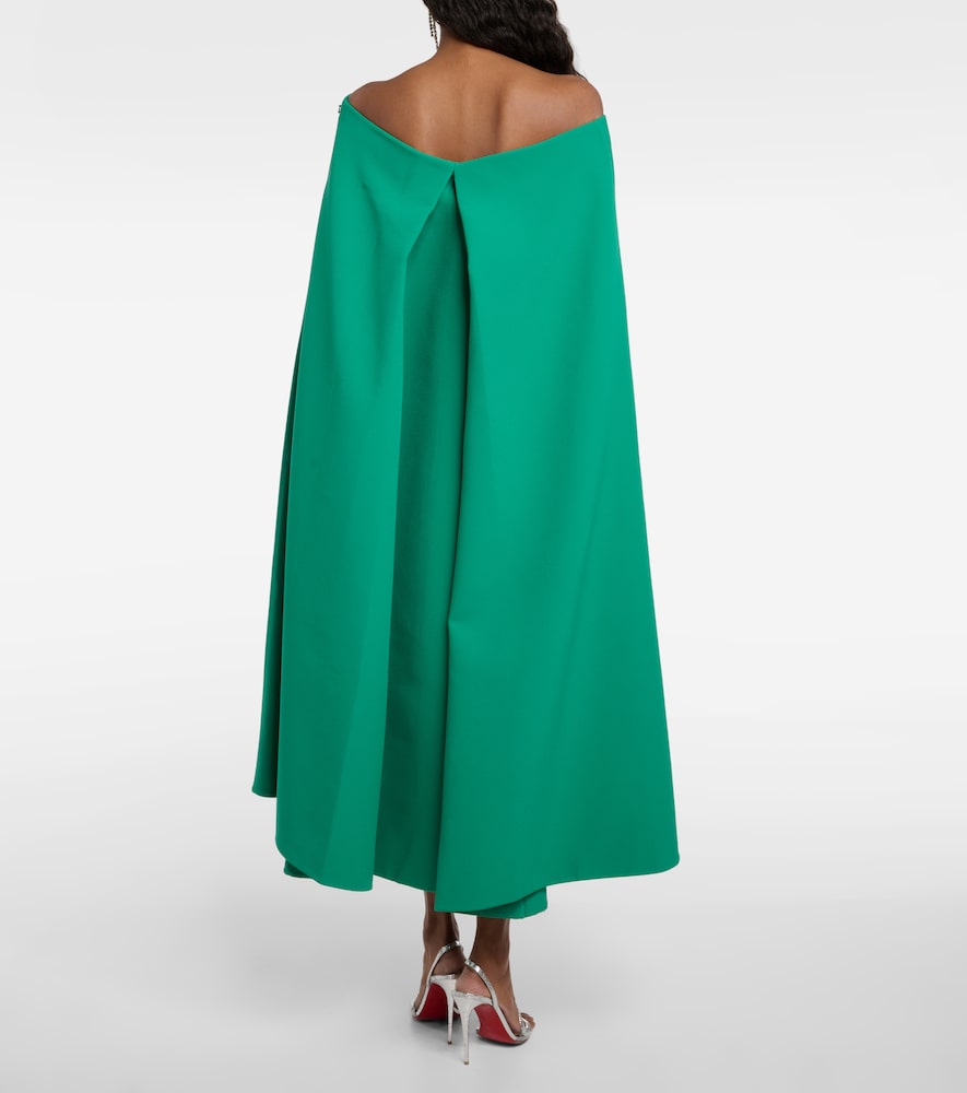 Safiyaa Rowan Manorel embellished caped midi dress
