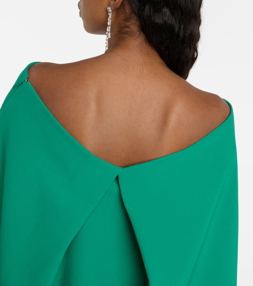 Safiyaa Rowan Manorel embellished caped midi dress