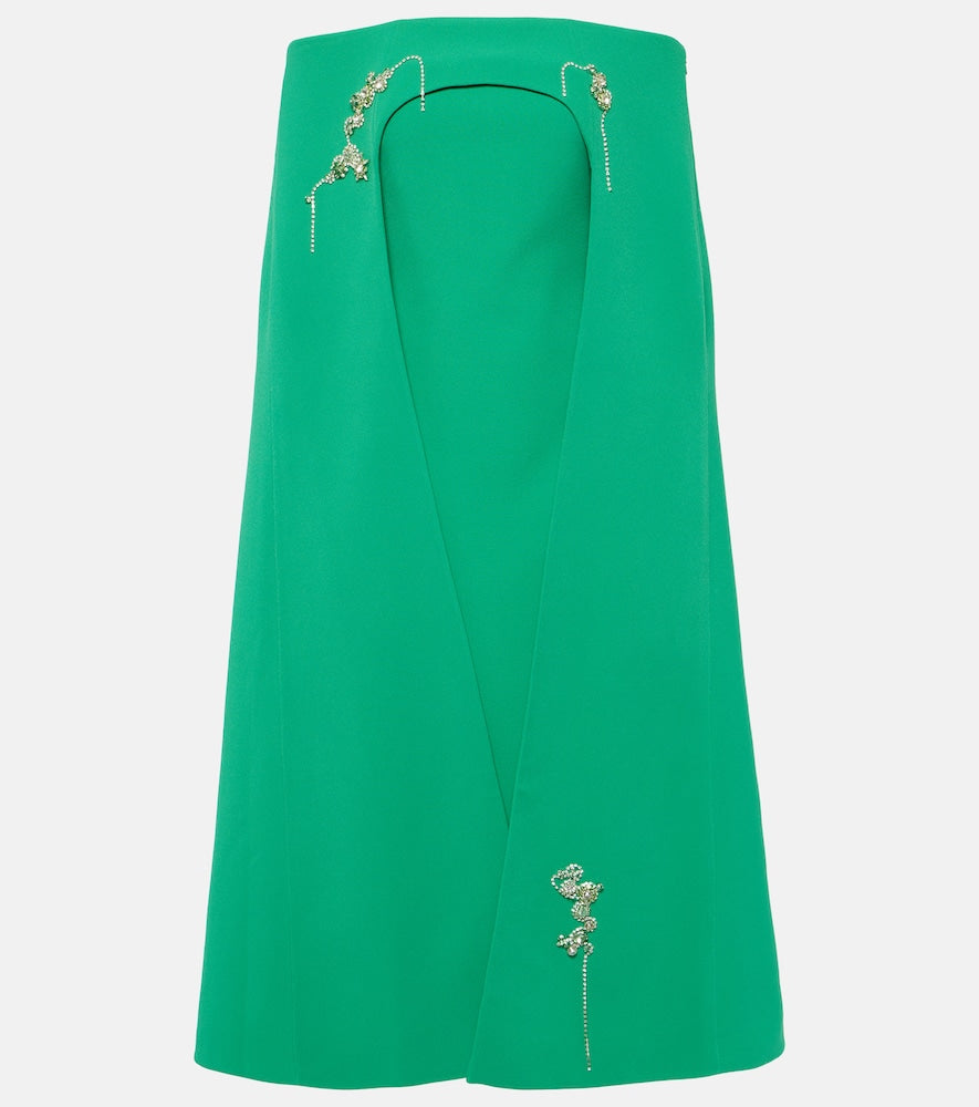 Safiyaa Rowan Manorel embellished caped midi dress. Safiyaa Rowan Manorel 缀饰披肩中长连衣裙