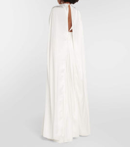 Safiyaa Satin cape gown