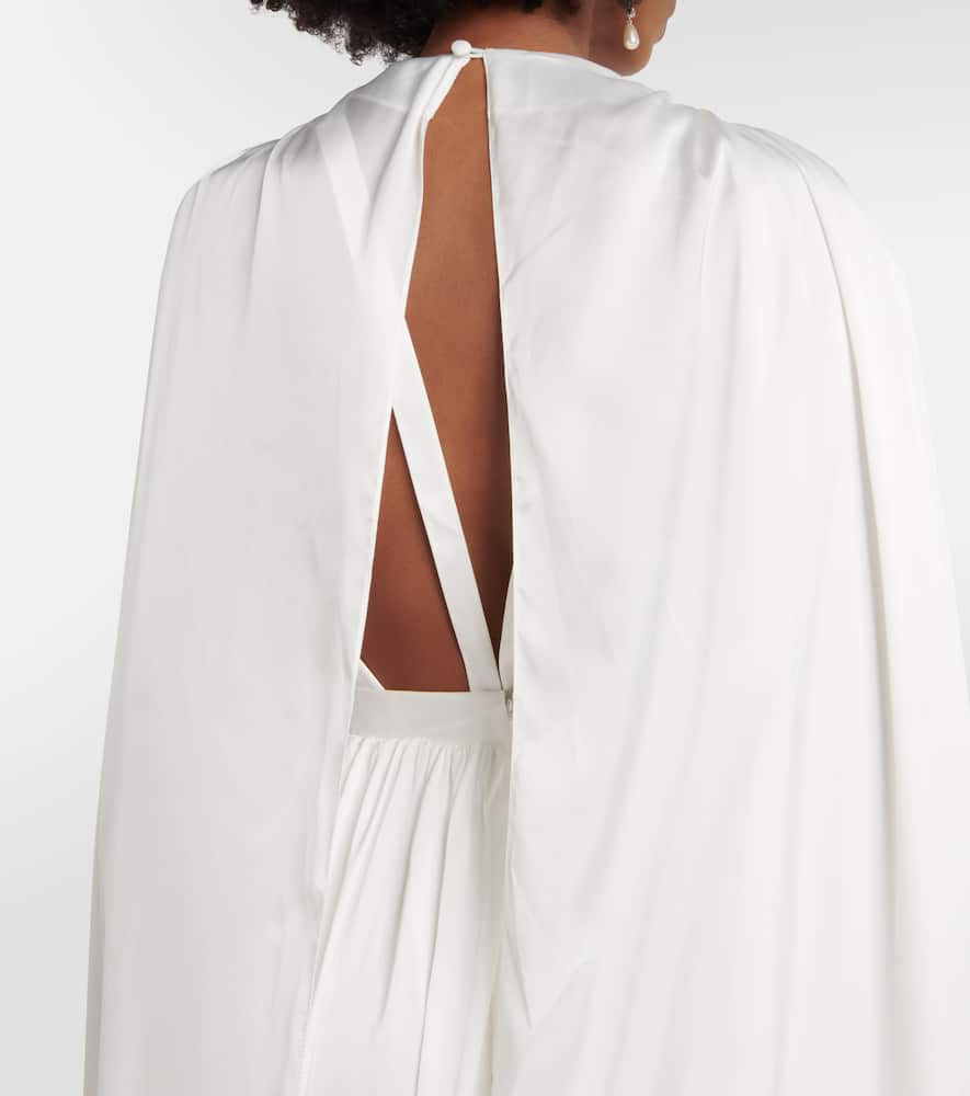 Safiyaa Satin cape gown