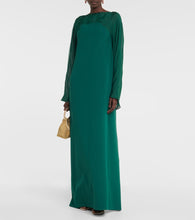 Safiyaa Silk-trimmed kaftan