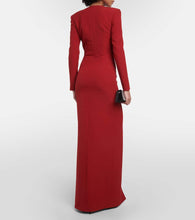 Safiyaa Trixie embellished crêpe gown