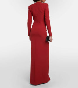 Safiyaa Trixie embellished crêpe gown