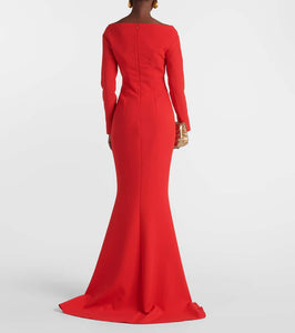 Safiyaa Wilson crêpe fishtail gown