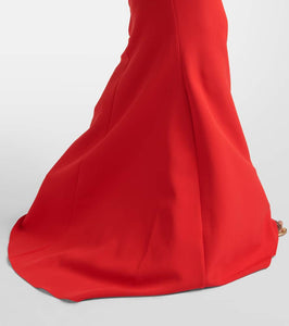 Safiyaa Wilson crêpe fishtail gown