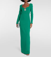 Safiyaa Zhad crêpe gown