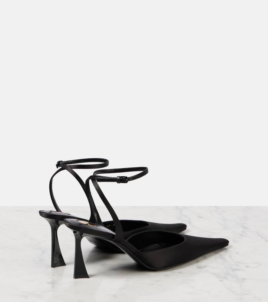 Saint Laurent Aim√É¬©e 75 satin slingback pumps