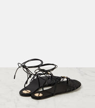 Saint Laurent Babylone Cassandre leather sandals