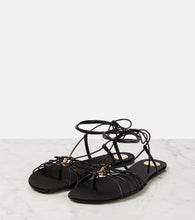 Saint Laurent Babylone Cassandre leather sandals