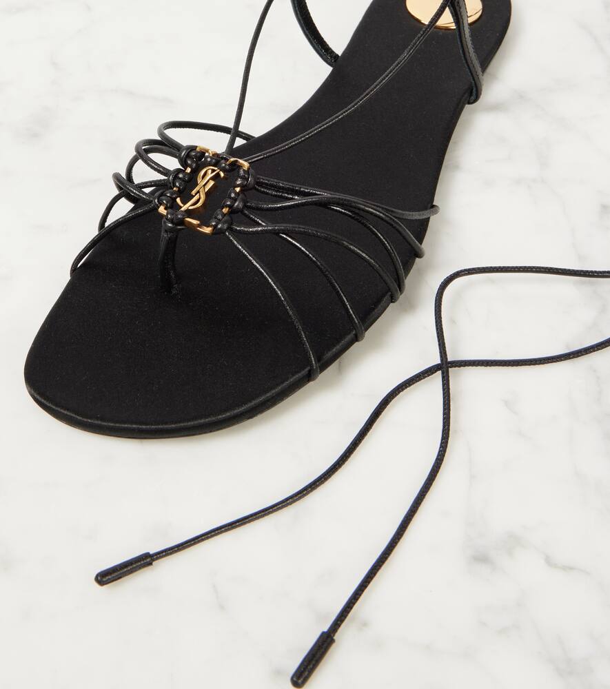 Saint Laurent Babylone Cassandre leather sandals