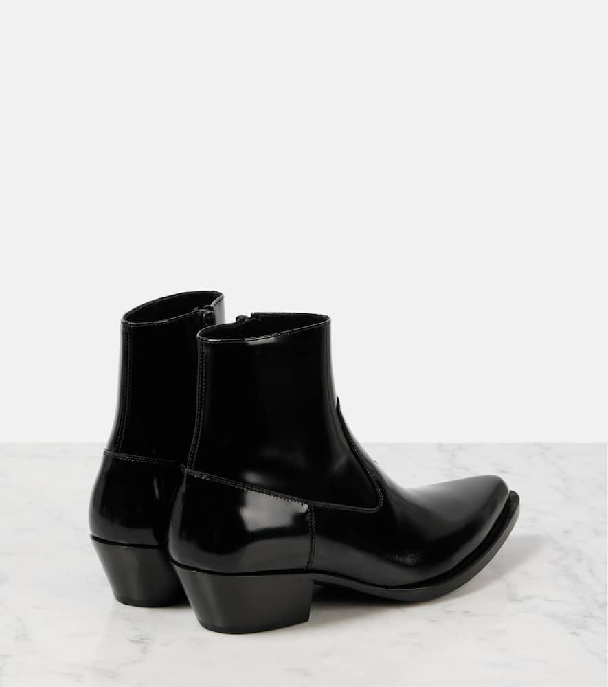 Saint Laurent Beat 40 leather ankle boots