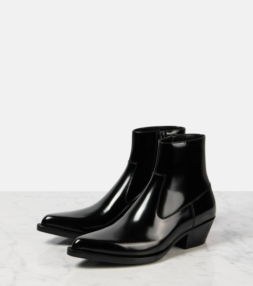 Saint Laurent Beat 40 leather ankle boots