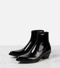 Saint Laurent Beat 40 leather ankle boots