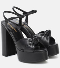 Saint Laurent Bianca 125 leather platform sandals - Saint Laurent Bianca 125 皮革厚底凉鞋