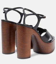 Saint Laurent Bianca 85 leather platform sandals