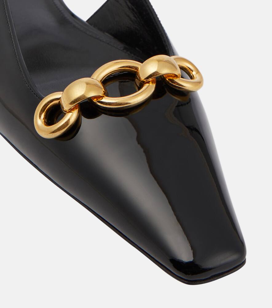 Saint Laurent Blade leather slingback flats