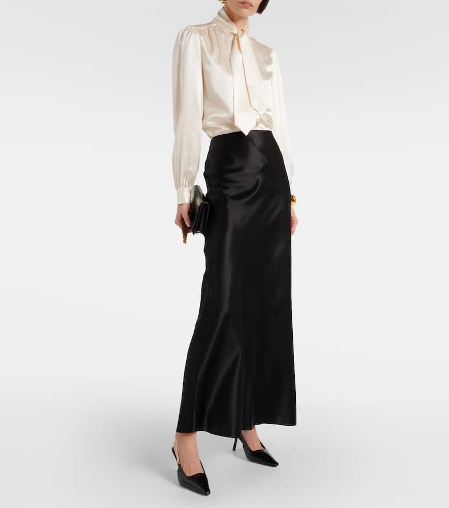 Saint Laurent Blake croc-effect leather slingback pumps