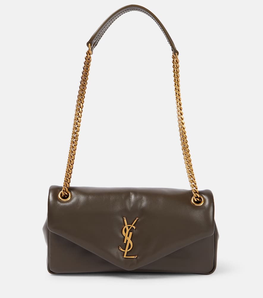 Saint Laurent Calypso leather shoulder bag. Shop Saint Laurent Shoulder Bags for women now.