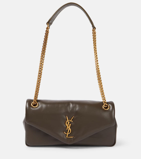 Saint Laurent Calypso leather shoulder bag. Shop Saint Laurent Shoulder Bags for women now.