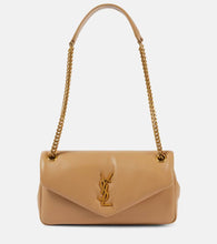 Saint Laurent Calypso leather shoulder bag. Shop Saint Laurent Shoulder Bags for women now.