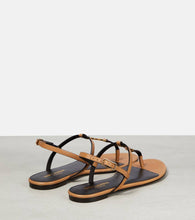 Saint Laurent Cassandra leather thong sandals