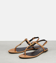 Saint Laurent Cassandra leather thong sandals