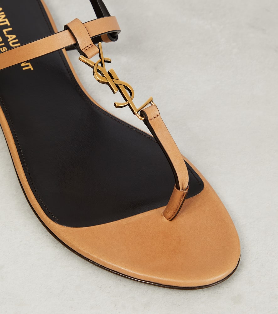 Saint Laurent Cassandra leather thong sandals