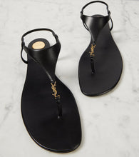 Saint Laurent Cassandra leather thong sandals