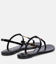 Saint Laurent Cassandra patent leather thong sandals