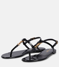 Saint Laurent Cassandra patent leather thong sandals