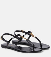 Saint Laurent Cassandra patent leather thong sandals