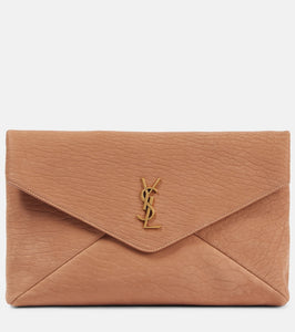 Saint Laurent Cassandre Envelope Large leather pouch. Shop Saint Laurent Clutches for women now.