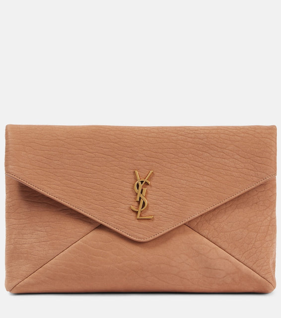 Saint Laurent Cassandre Envelope Large leather pouch. Shop Saint Laurent Clutches for women now.