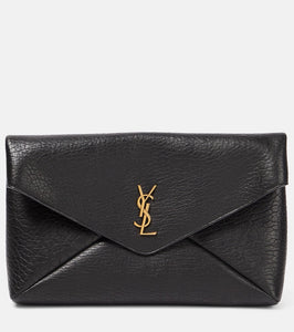 Saint Laurent Cassandre Large leather pouch. Shop Saint Laurent Clutches for women now.