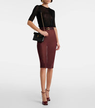 Saint Laurent Cassandre Small leather wallet on chain