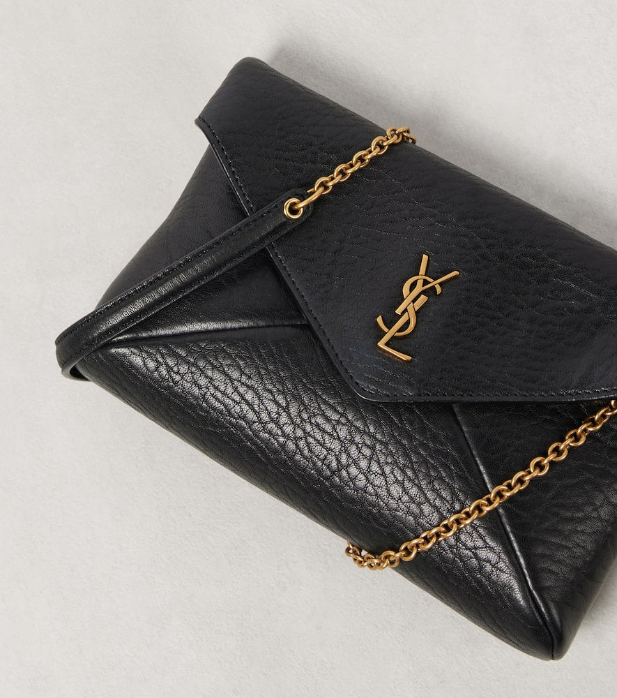 Saint Laurent Cassandre Small leather wallet on chain
