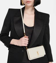 Saint Laurent Cassandre leather phone pouch