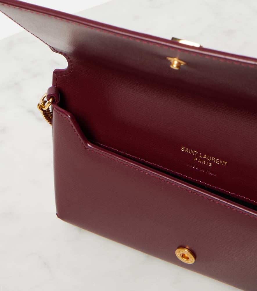 Saint Laurent Cassandre leather phone pouch